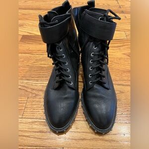 Vince Camuto combat style ankle boots in black